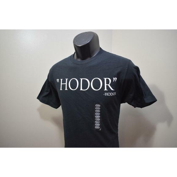 34501 New Mens Game of Thrones HODOR Black Slim Fit T Shirt Size Medium - Picture 3 of 8